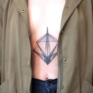 Cool 3D Geometric Tattoo