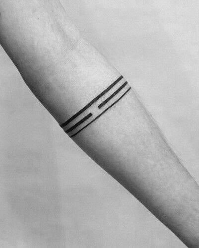 Bracelet On Forearm Tattoo Idea