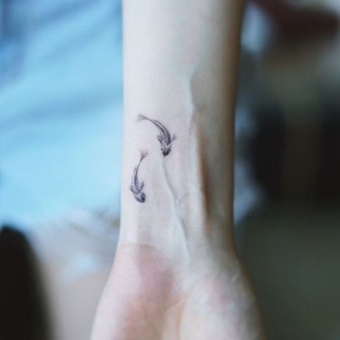 Two Nice Koi Fish Tattoo