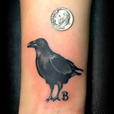 Cool Blackbird on Wrist Tattoo
