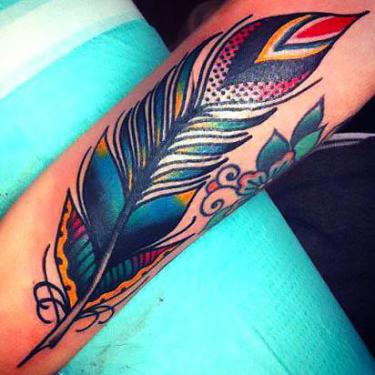 Coolest Feather Tattoo