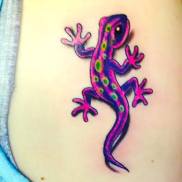 Colorful Lizard Tattoo