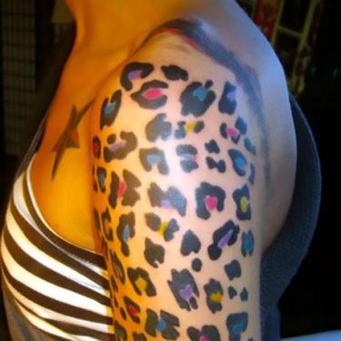 Colors Leopard Spots Tattoo