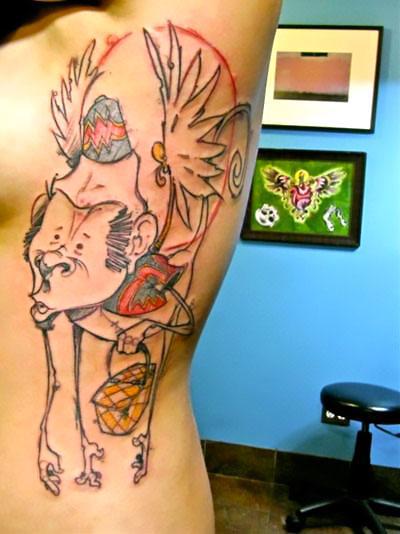Cool Flying Monkey Tattoo Idea