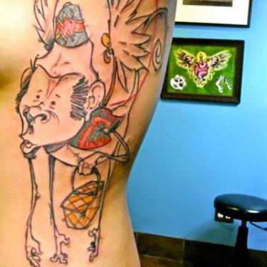 Cool Flying Monkey Tattoo