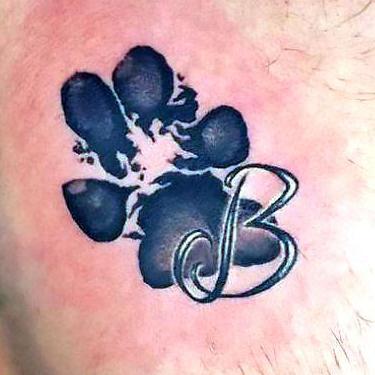Cool Puppy Paw Print Tattoo