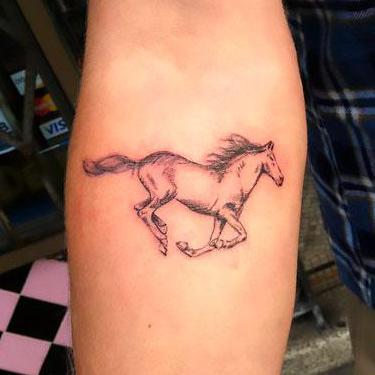 Cool Small Horse Tattoo