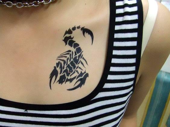 Cool Tribal Scorpion Tattoo Idea