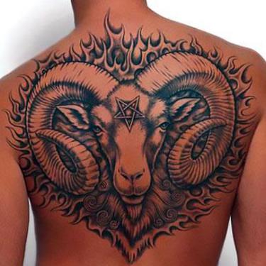 Crazy Ram Head Tattoo