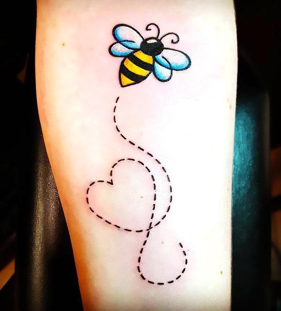 Cute Bee Tattoo Idea