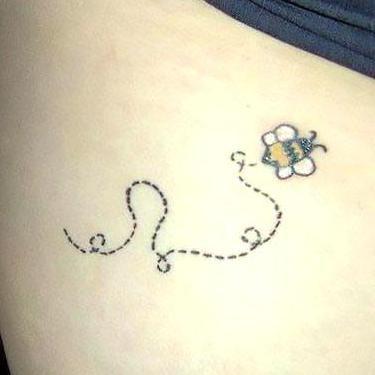 Cute Little Bee Tattoo