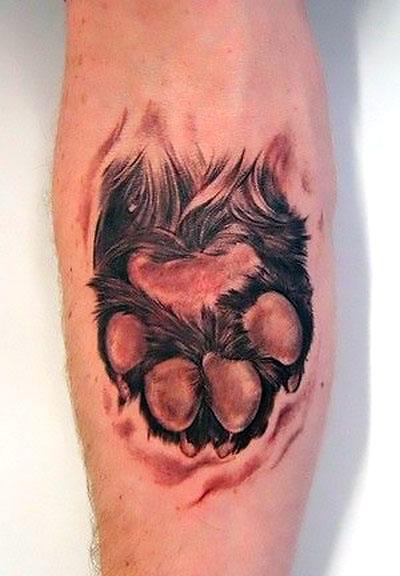Dog Paw Print Tattoo Idea
