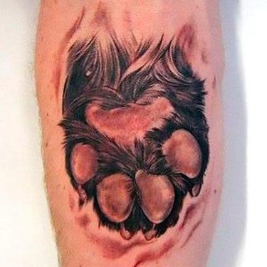Dog Paw Print Tattoo