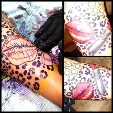 Girly Cheetah Print Tattoo