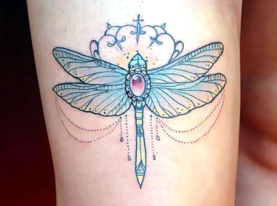 Girly Dragonfly Tattoo Idea