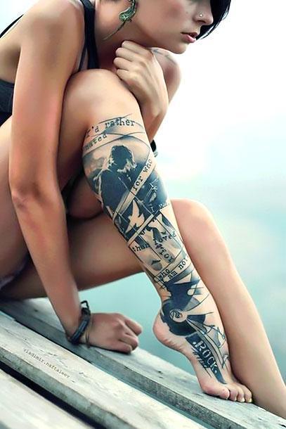 Cool Pieace for Women Tattoo Idea