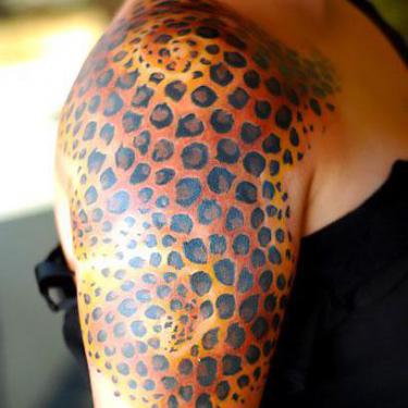 Half Sleeve Leopard Print Tattoo