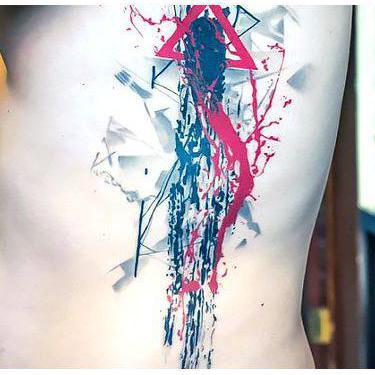Abstract Tattoo on Side Tattoo
