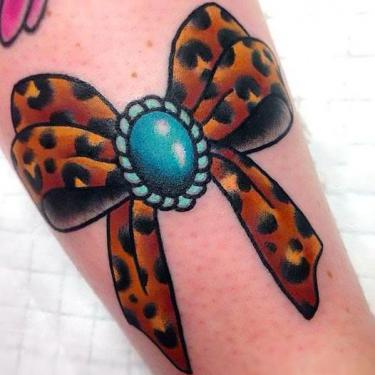 Leopard Bow Tattoo