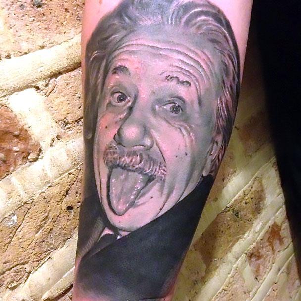 Albert Einstein Portrait Tattoo Idea
