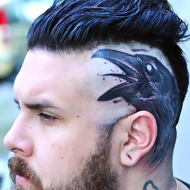 Crow Head Tattoo Idea
