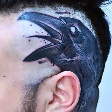 Crow Head Tattoo