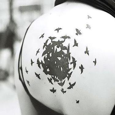 Crows Cloud Tattoo