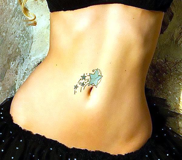 Cute Belly Button Star Tattoo Idea