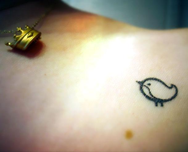 Cute Little Bird Tattoo Idea