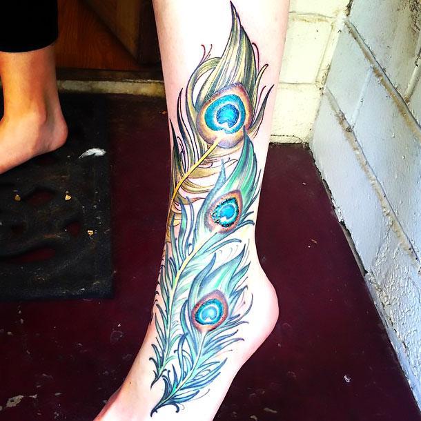 Amazing Peacock Feather Tattoo Idea