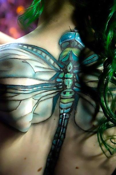 Dragonfly Spine Tattoo Idea