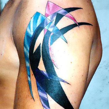Upper Arm Abstract Tattoo