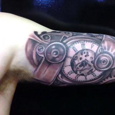 Watch on Bicep for Men Tattoo