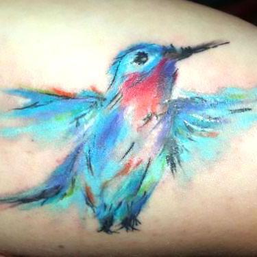 Watercolor Bluebird Tattoo