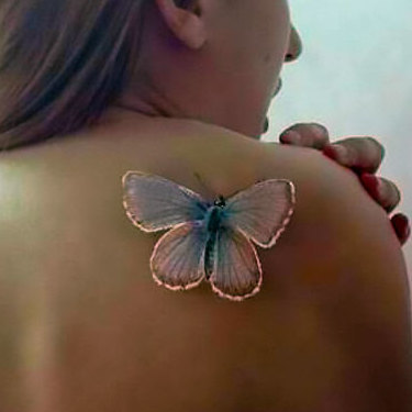 White Butterfly Tattoo