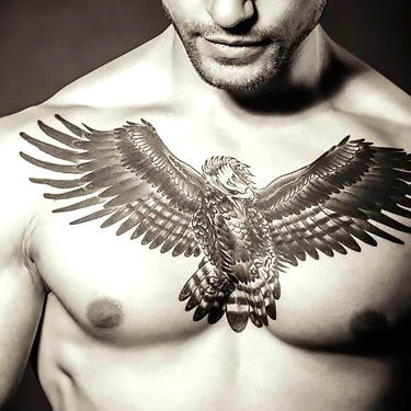 Eagle on Chest for Guys Tattoo