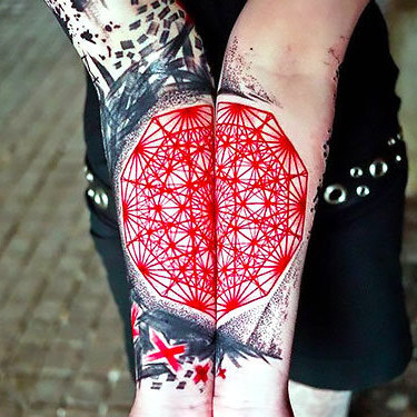 Geometric Matching Mandala Tattoo