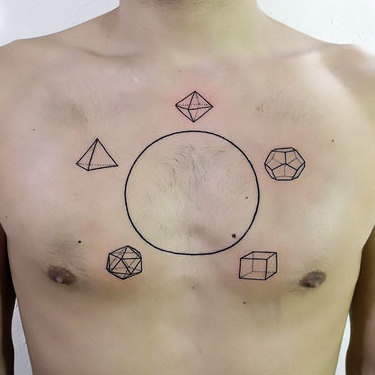 Geometric Tattoo on Chest Tattoo