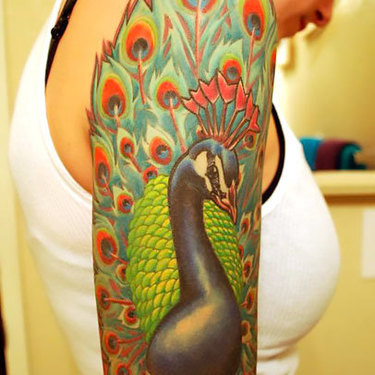 Girly Peacock Tattoo