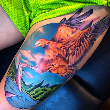 Golden Hawk Tattoo