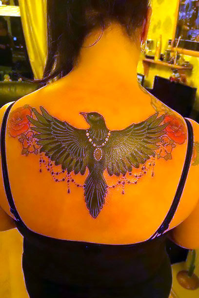 Gorgeous Blackbird for Women Tattoo Idea