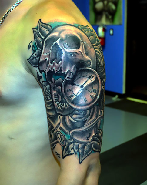 Half Sleeve for Men Tattoo Idea