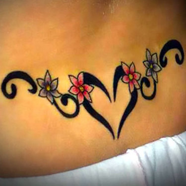 Heart on Lower Back Tattoo
