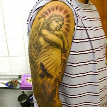 Angel Sleeve Tattoo