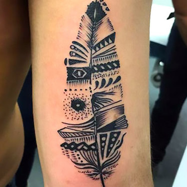Indian Feather Tattoo