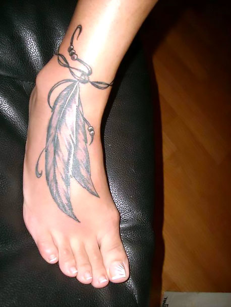 Foot Tattoo  Feather Ankle Bracelet Tattoo  Facebook
