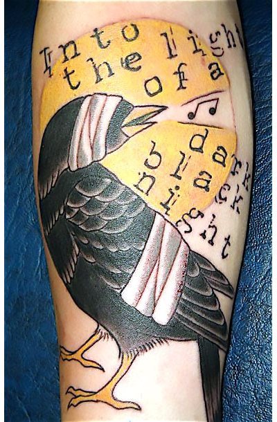 Into The Light Blackbird Tattoo Idea