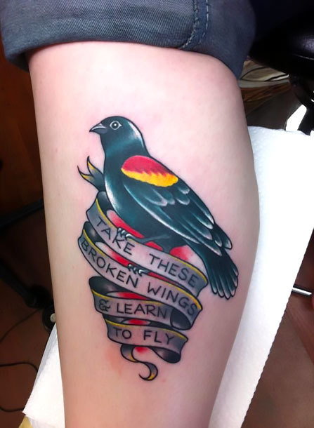 Learn To Fly Blackbird Tattoo Idea