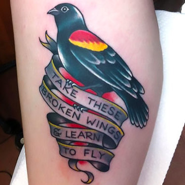 Learn To Fly Blackbird Tattoo