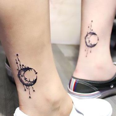 Ankle Moon for Friends Tattoo
